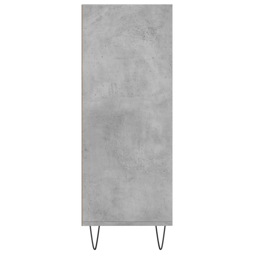 Bibliothèque gris béton 69,5x32,5x90 cm bois d'ingénierie - XIOS