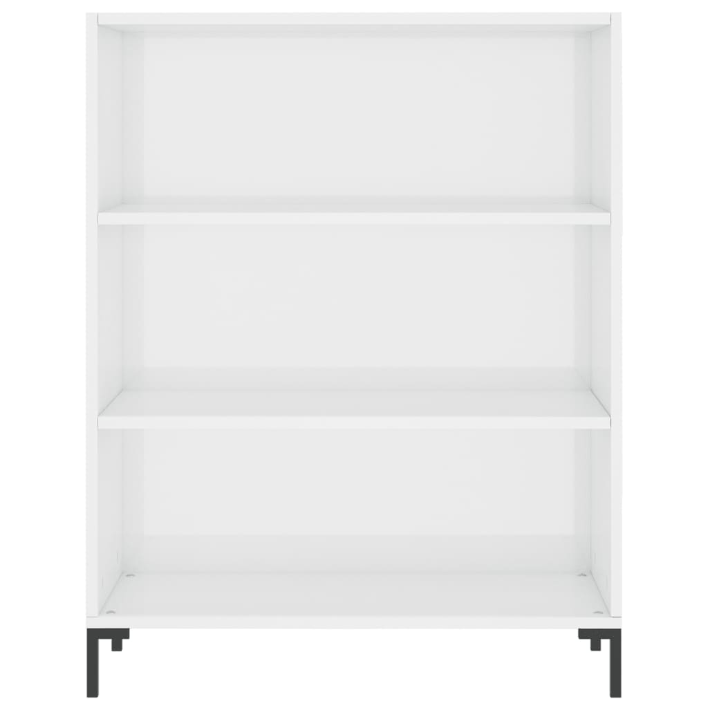 Bibliothèque blanc brillant 69,5x32,5x90 cm bois d'ingénierie - XIOS