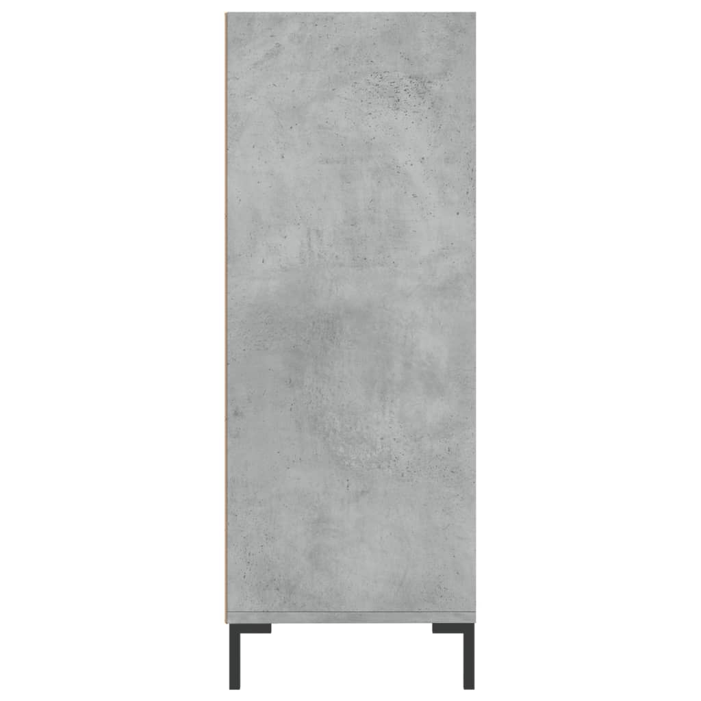 Bibliothèque gris béton 69,5x32,5x90 cm bois d'ingénierie - XIOS