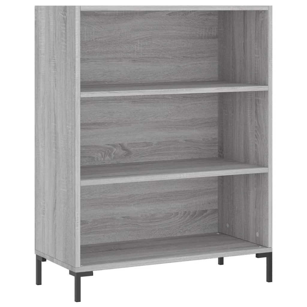 Bibliothèque sonoma gris 69,5x32,5x90 cm bois d'ingénierie - XIOS