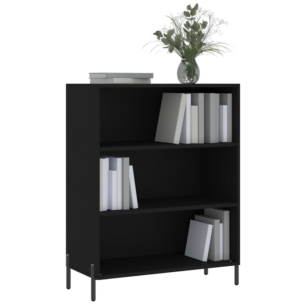 Armoire à étagères noir 69,5x32,5x90 cm bois d'ingénierie - XIOS