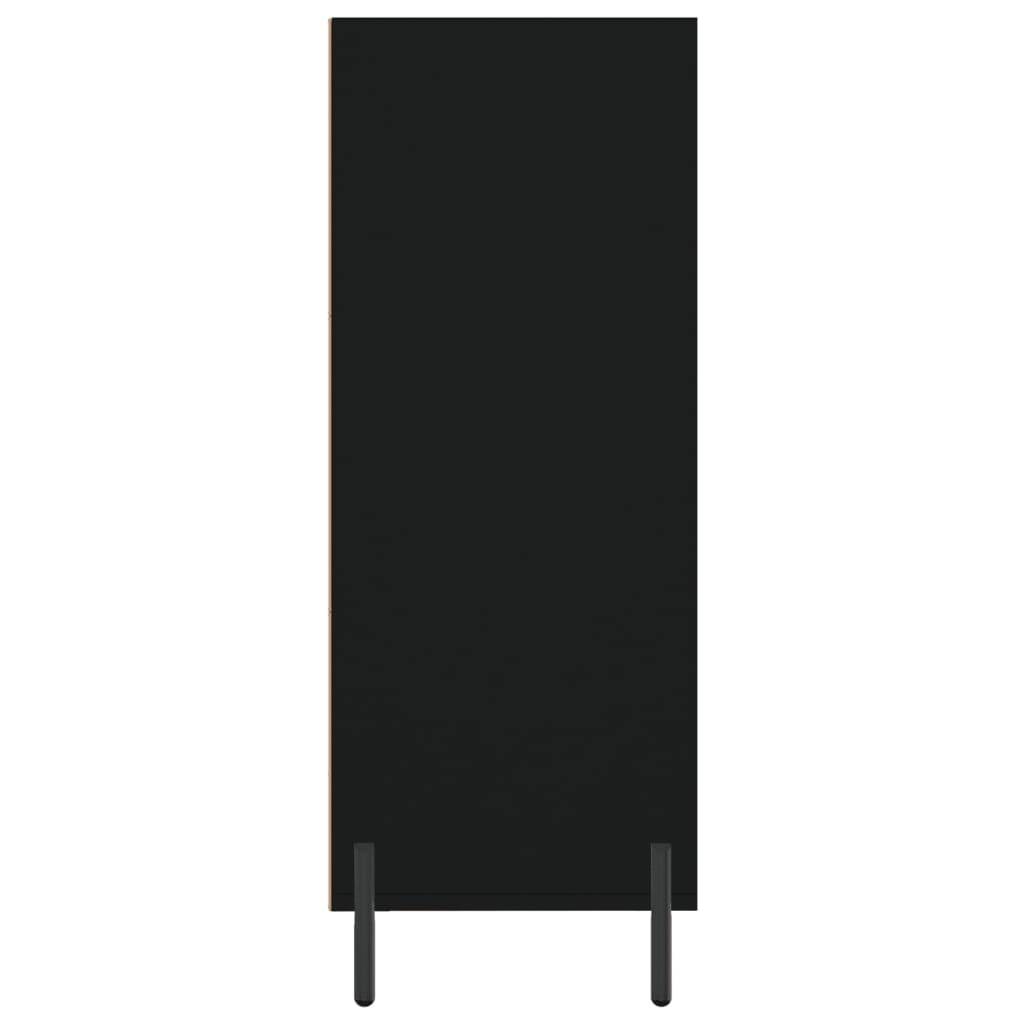 Armoire à étagères noir 69,5x32,5x90 cm bois d'ingénierie - XIOS
