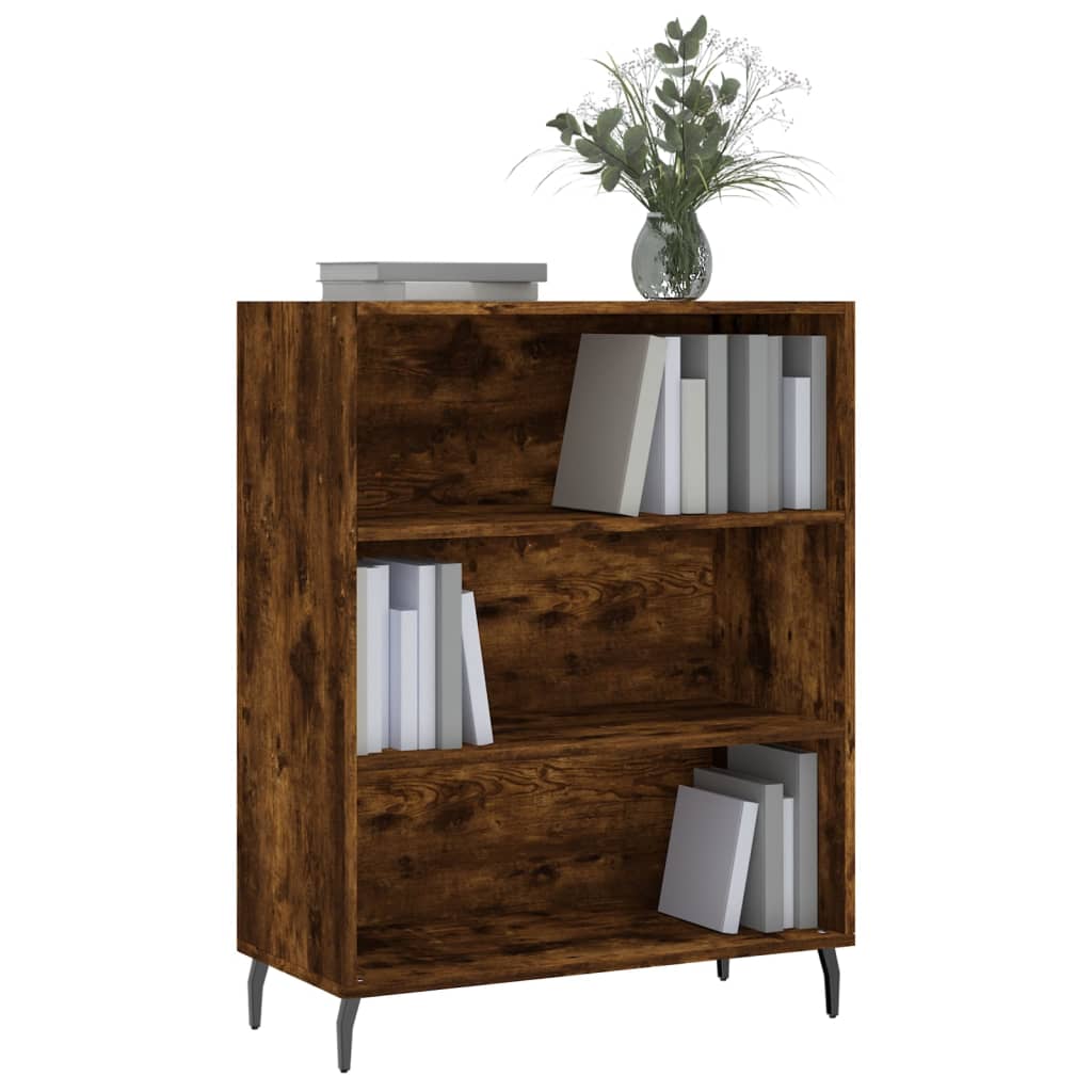 Armoire à étagères chêne fumé 69,5x32,5x90 cm bois d'ingénierie - XIOS