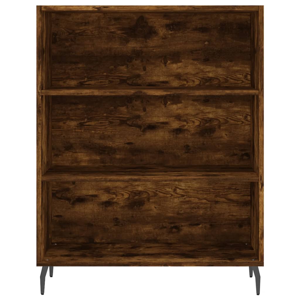 Armoire à étagères chêne fumé 69,5x32,5x90 cm bois d'ingénierie - XIOS