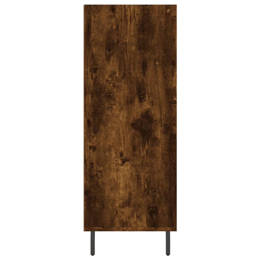 Armoire à étagères chêne fumé 69,5x32,5x90 cm bois d'ingénierie - XIOS