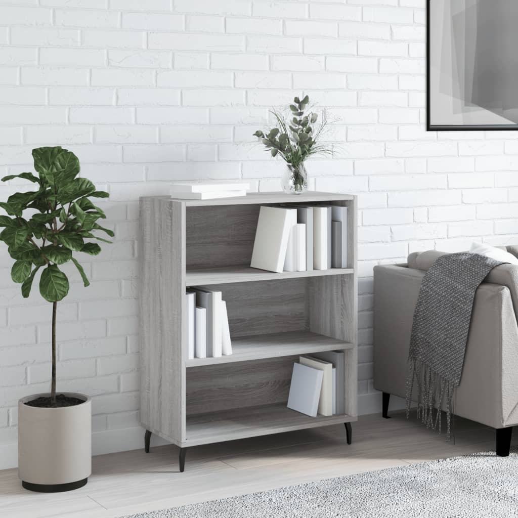 Armoire à étagères sonoma gris 69,5x32,5x90cm bois d'ingénierie - XIOS