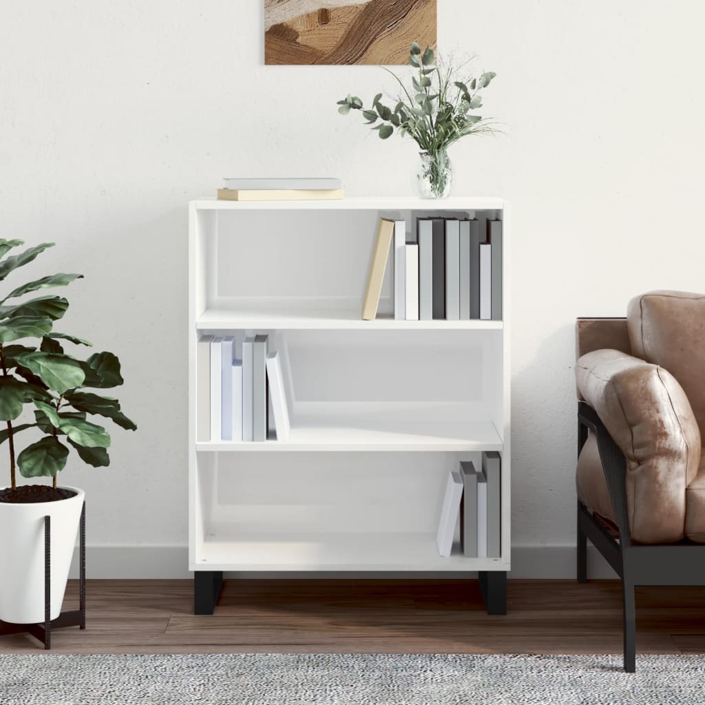 Armoire à étagères blanc brillant 69,5x32,5x90 cm - XIOS