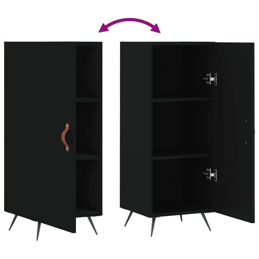 Buffet Noir 34,5x34x90 cm Bois d'ingénierie - XIOS