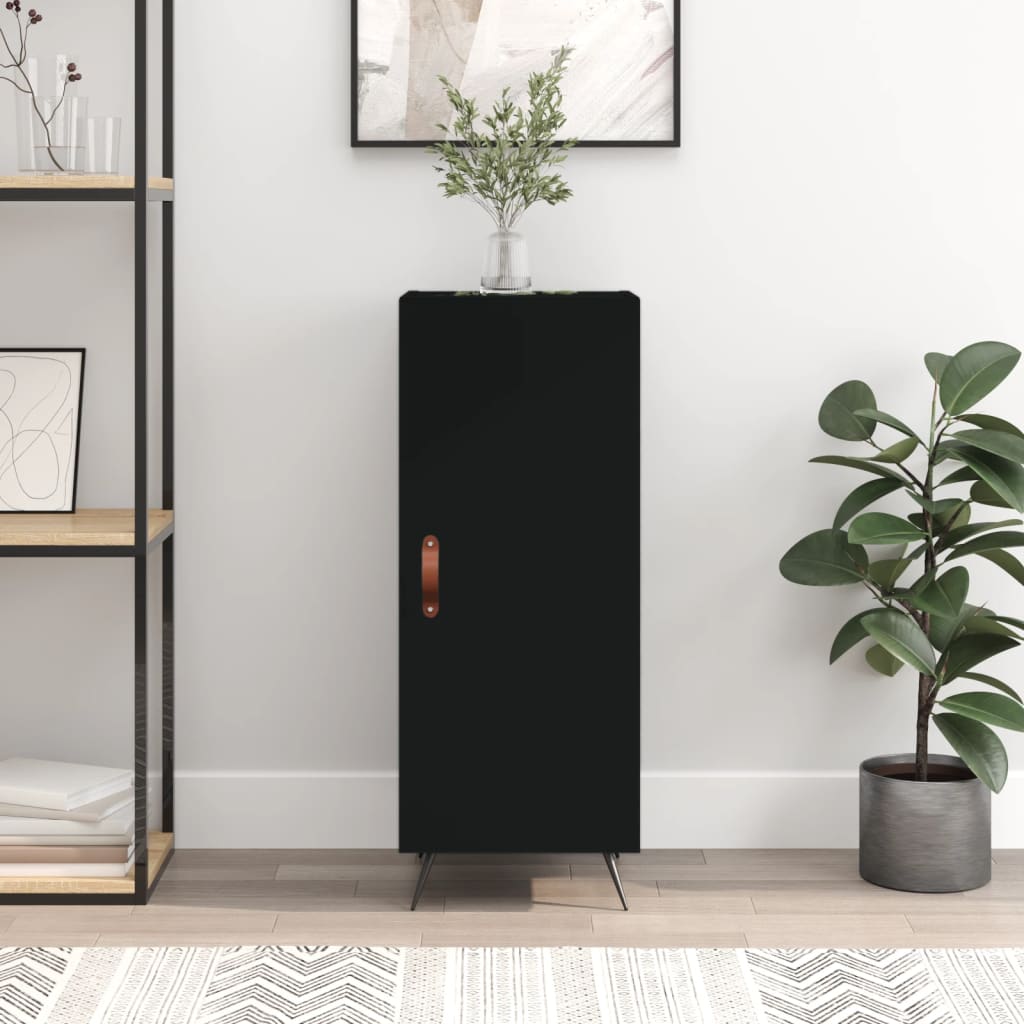Buffet Noir 34,5x34x90 cm Bois d'ingénierie - XIOS