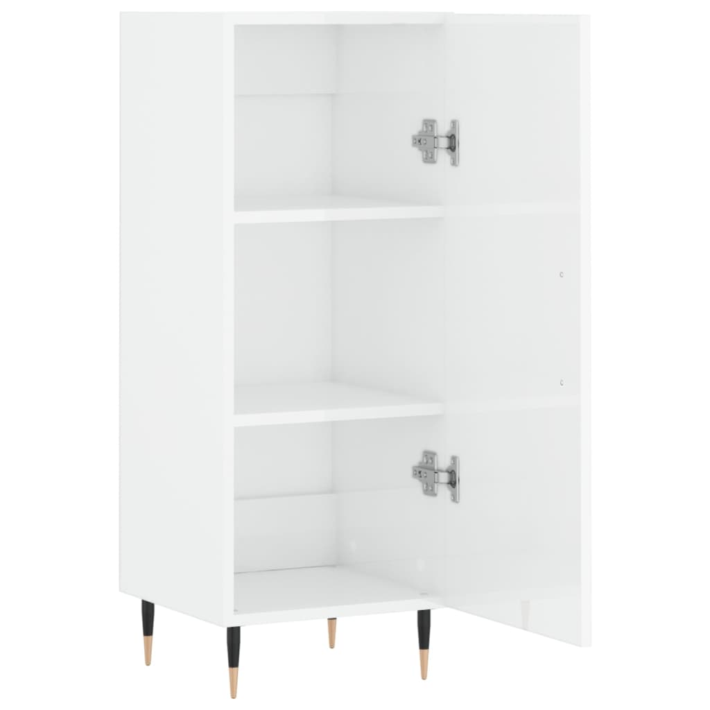 Buffet Blanc brillant 34,5x34x90 cm Bois d'ingénierie - XIOS
