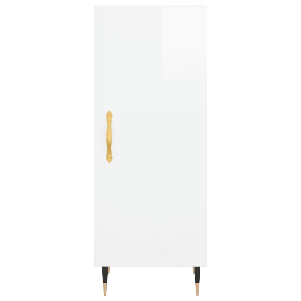 Buffet Blanc brillant 34,5x34x90 cm Bois d'ingénierie - XIOS