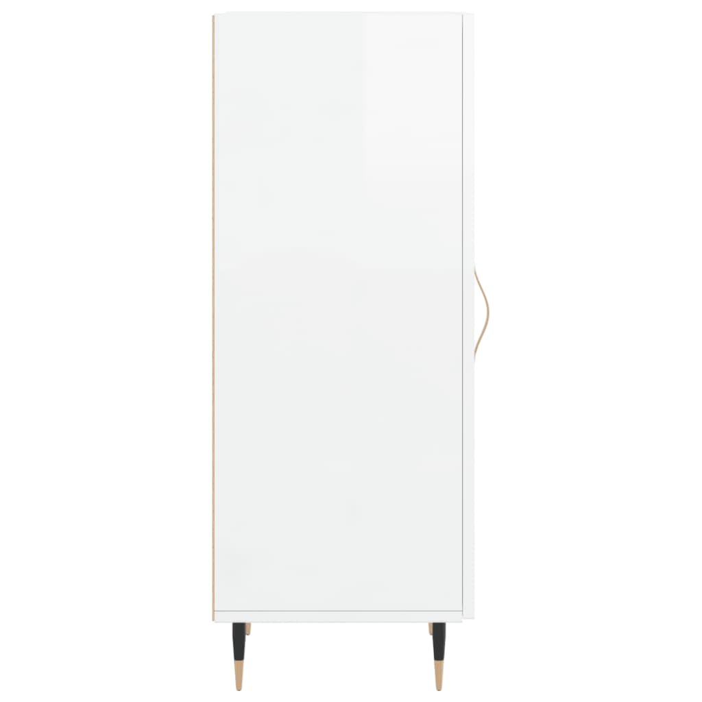 Buffet Blanc brillant 34,5x34x90 cm Bois d'ingénierie - XIOS