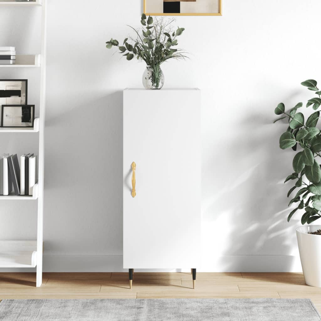 Buffet Blanc brillant 34,5x34x90 cm Bois d'ingénierie - XIOS