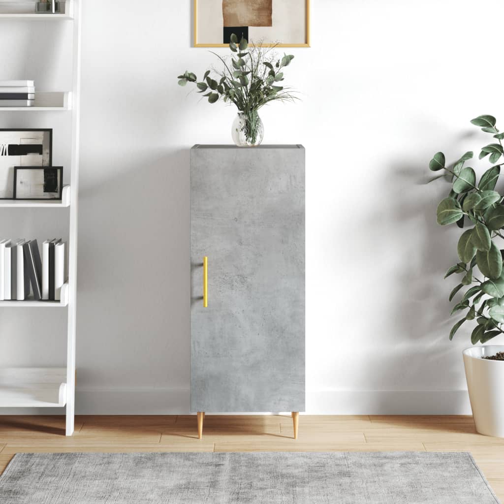 Buffet Gris béton 34,5x34x90 cm Bois d'ingénierie - XIOS
