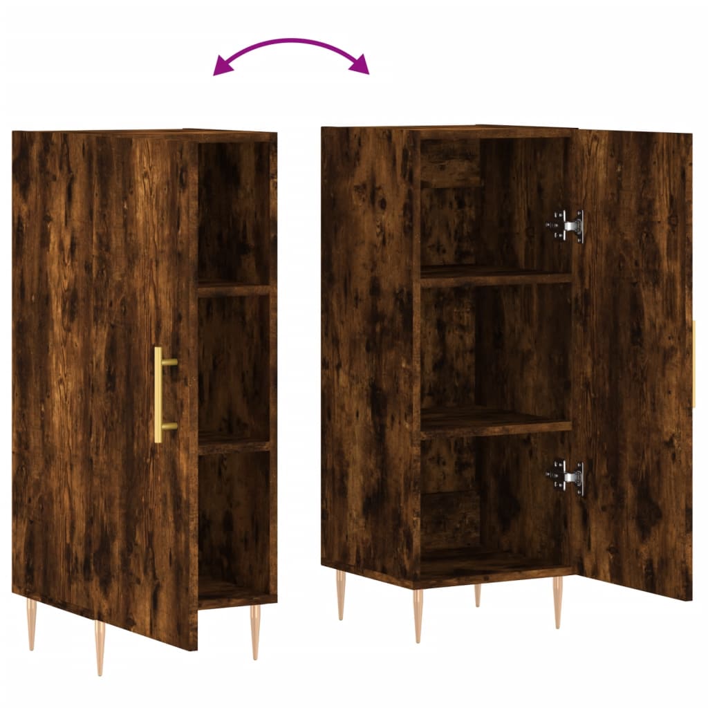 Buffet Chêne fumé 34,5x34x90 cm Bois d'ingénierie - XIOS