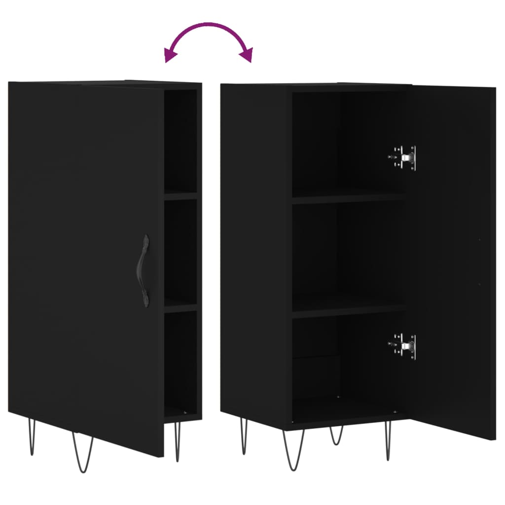 Buffet Noir 34,5x34x90 cm Bois d'ingénierie - XIOS