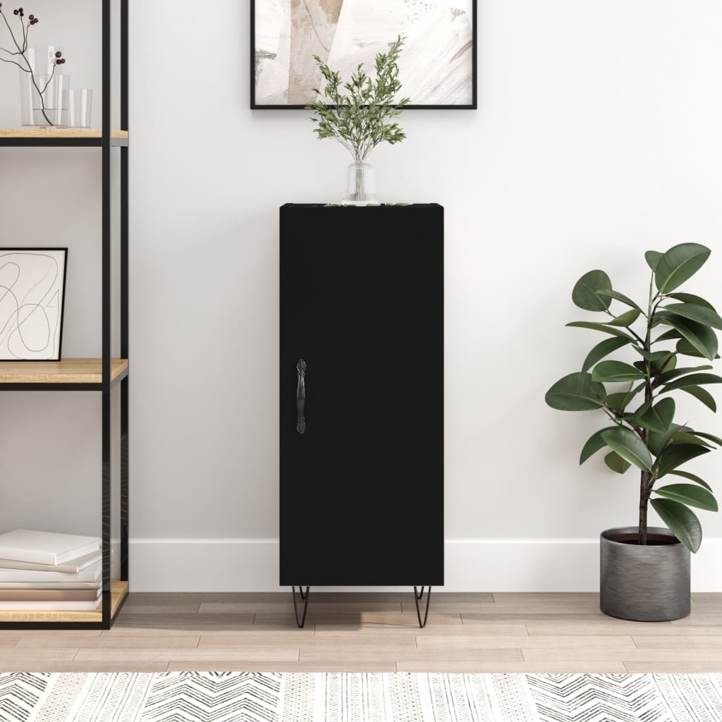 Buffet Noir 34,5x34x90 cm Bois d'ingénierie - XIOS