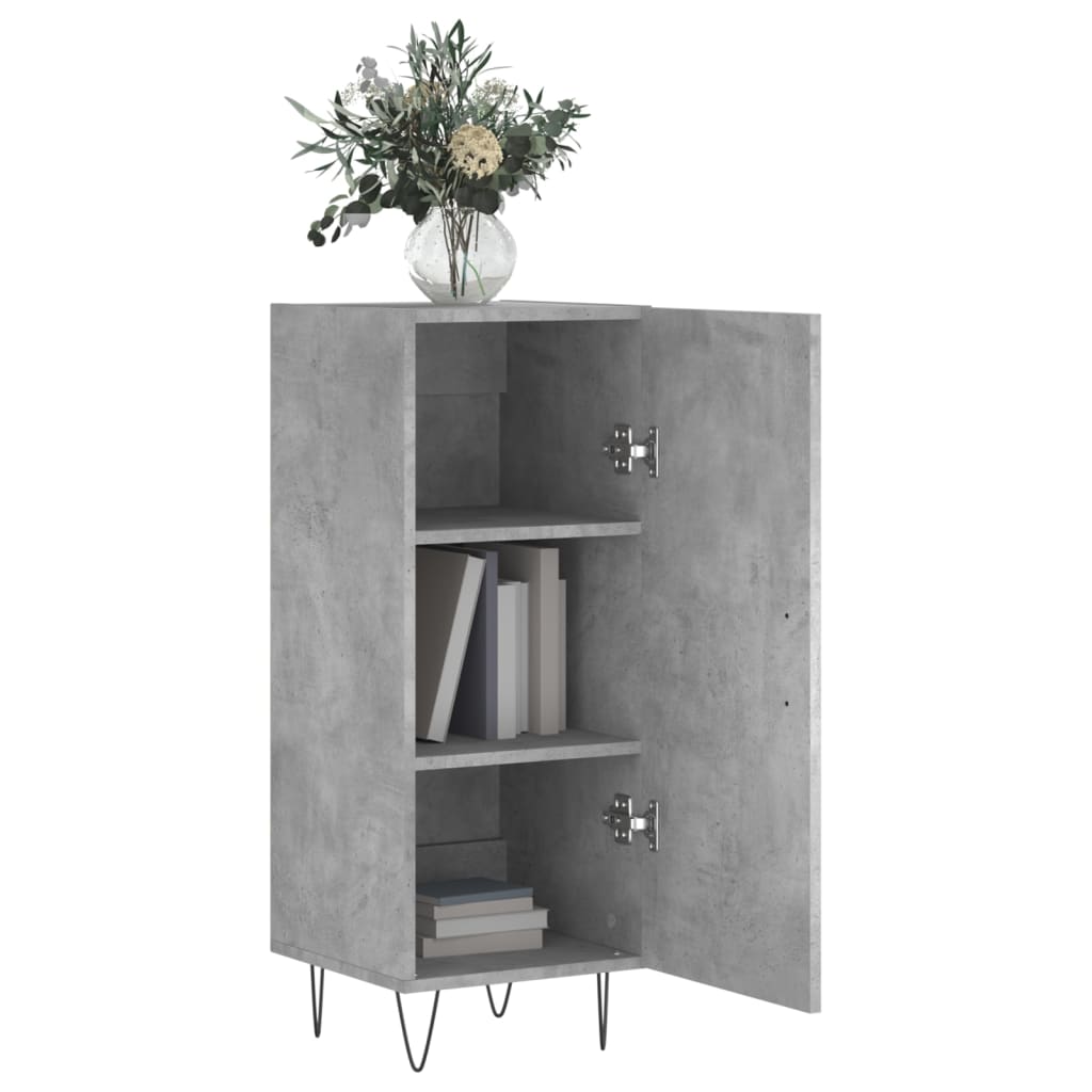 Buffet Gris béton 34,5x34x90 cm Bois d'ingénierie - XIOS