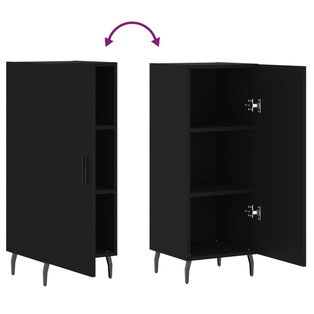 Buffet Noir 34,5x34x90 cm Bois d'ingénierie - XIOS