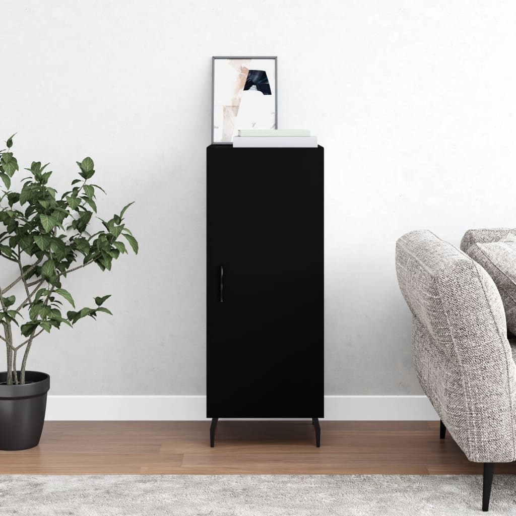 Buffet Noir 34,5x34x90 cm Bois d'ingénierie - XIOS