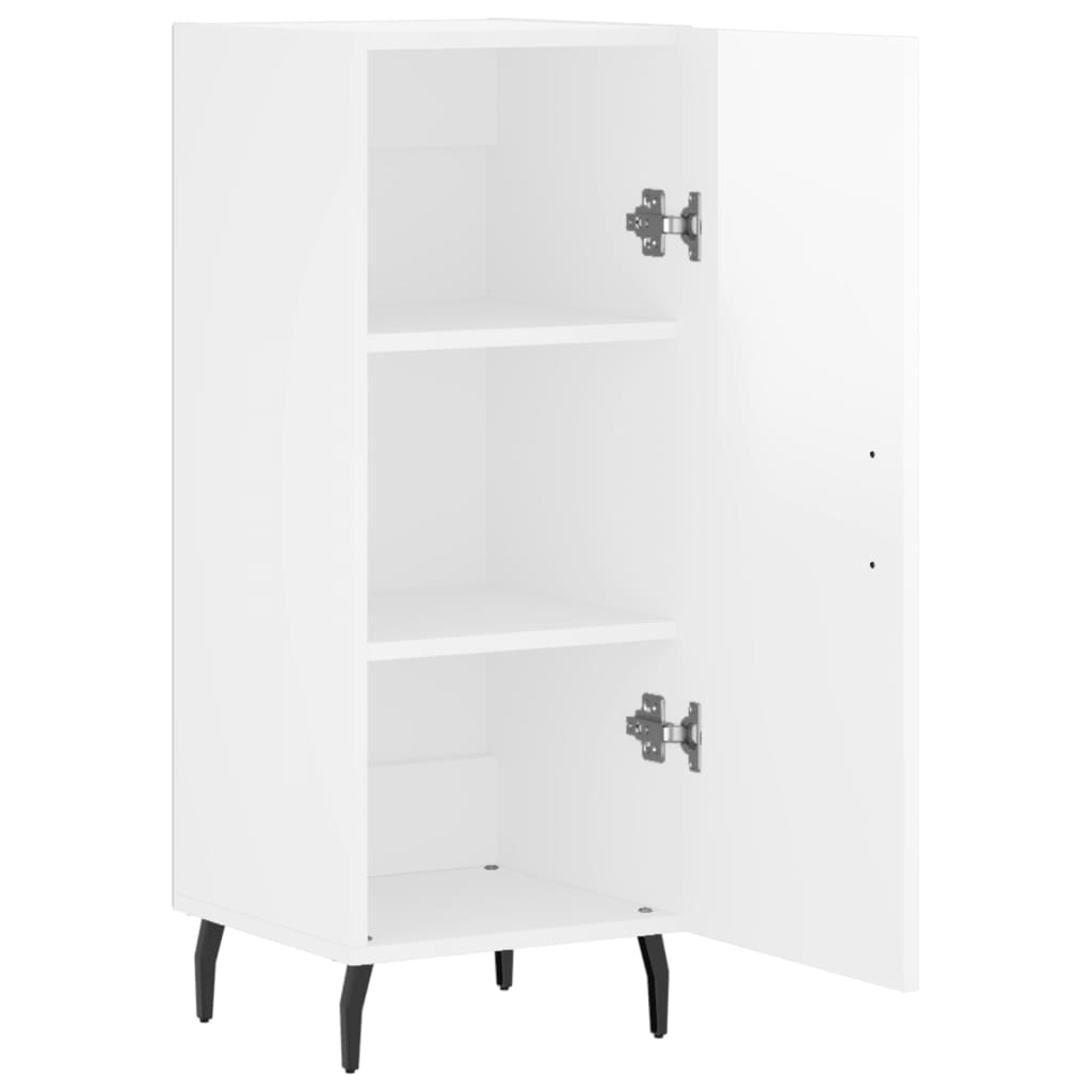 Buffet Blanc brillant 34,5x34x90 cm Bois d'ingénierie - XIOS