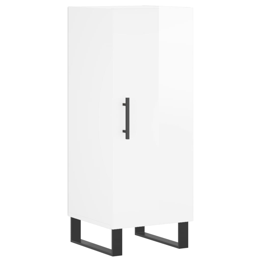 Buffet Blanc brillant 34,5x34x90 cm Bois d'ingénierie - XIOS