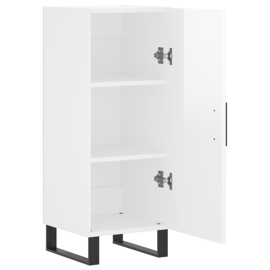 Buffet Blanc brillant 34,5x34x90 cm Bois d'ingénierie - XIOS