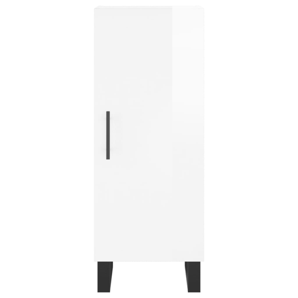 Buffet Blanc brillant 34,5x34x90 cm Bois d'ingénierie - XIOS