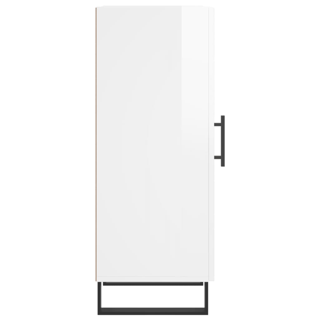 Buffet Blanc brillant 34,5x34x90 cm Bois d'ingénierie - XIOS