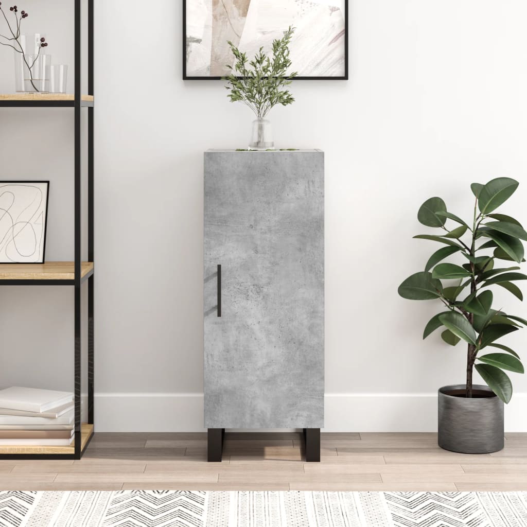 Buffet Gris béton 34,5x34x90 cm Bois d'ingénierie - XIOS