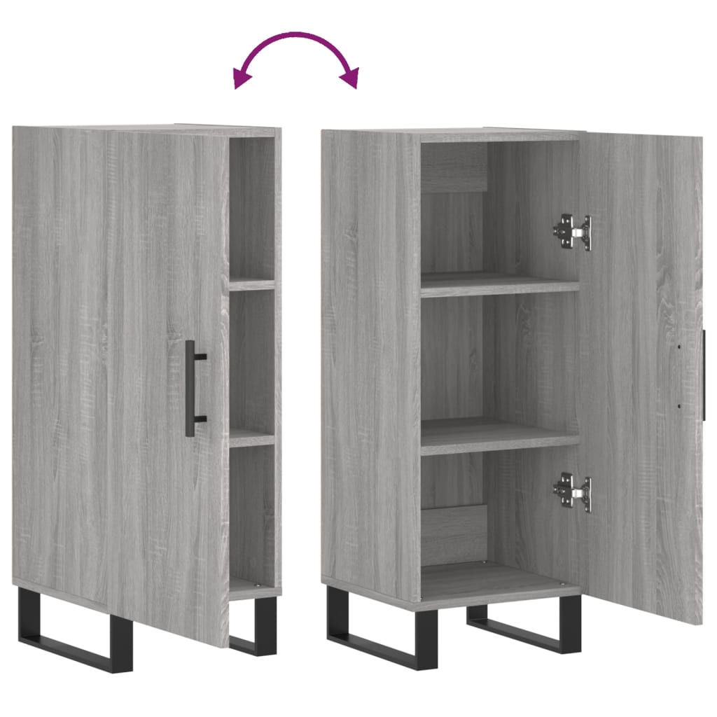 Buffet Sonoma gris 34,5x34x90 cm Bois d'ingénierie - XIOS