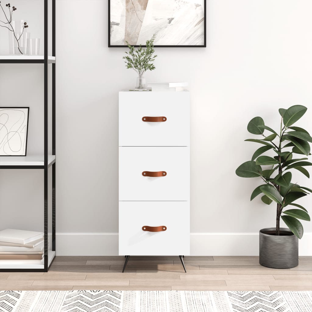 Buffet blanc 34,5x34x90 cm bois d'ingénierie - XIOS
