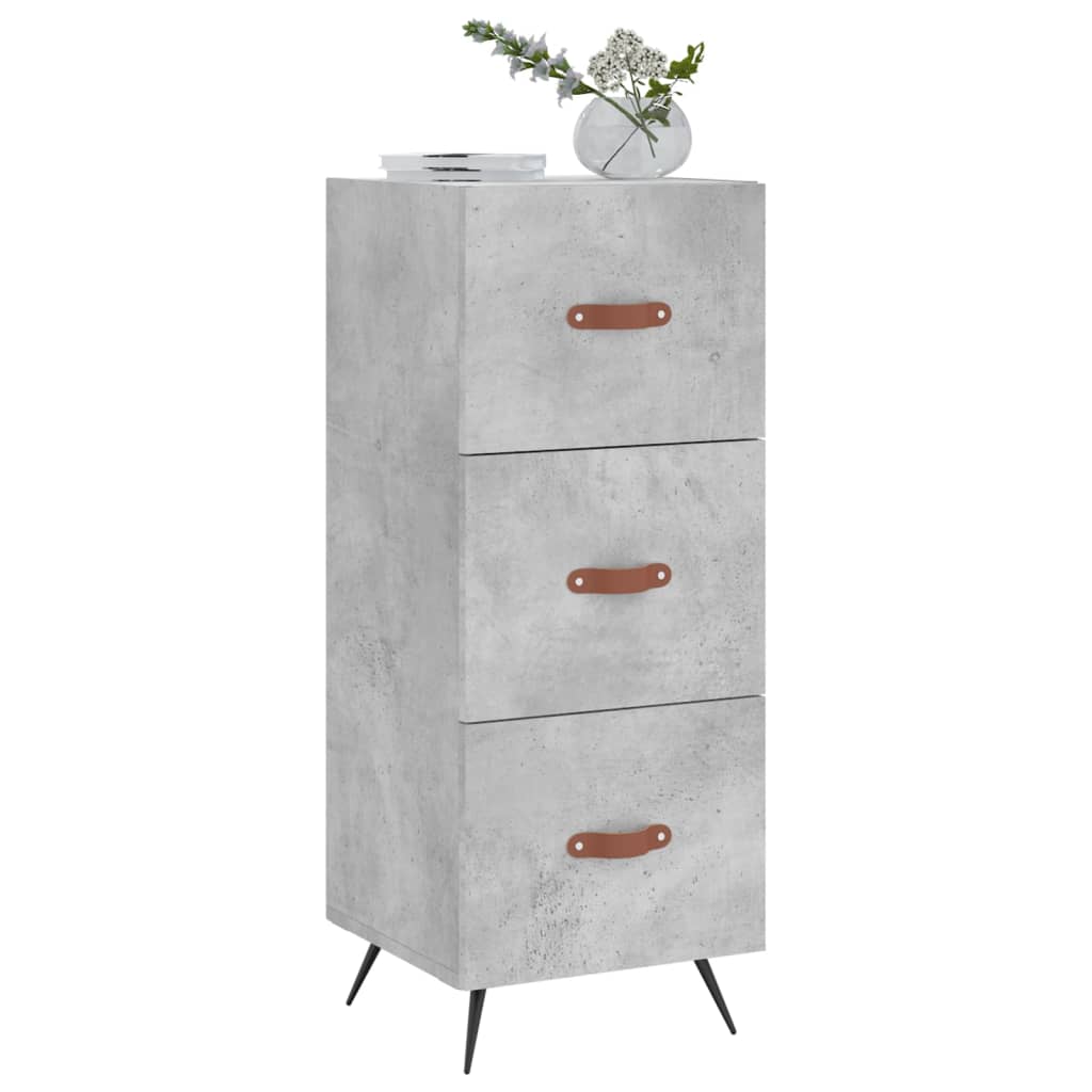 Buffet Gris béton 34,5x34x90 cm Bois d'ingénierie - XIOS