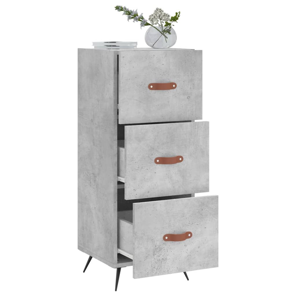 Buffet Gris béton 34,5x34x90 cm Bois d'ingénierie - XIOS