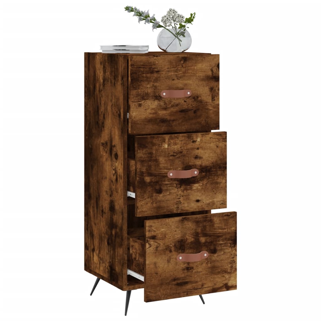 Buffet Chêne fumé 34,5x34x90 cm Bois d'ingénierie - XIOS