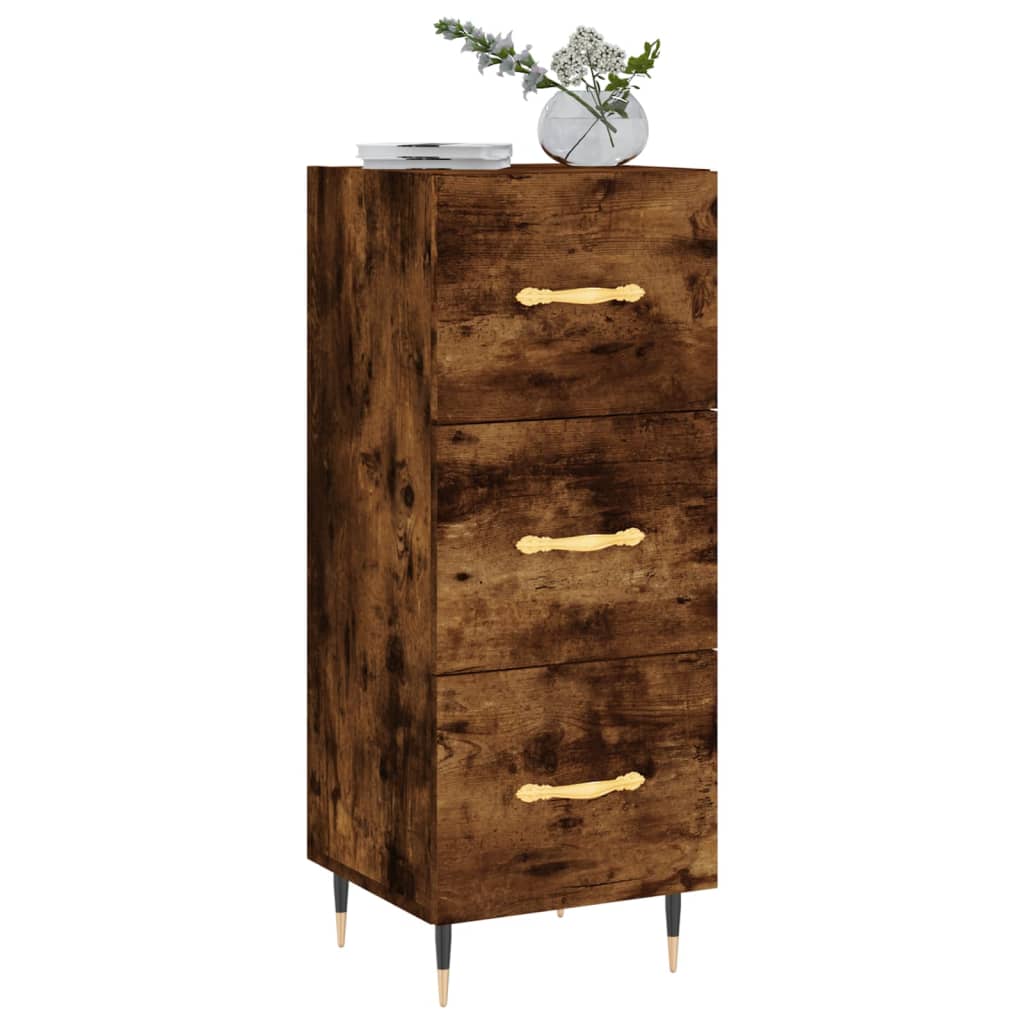 Buffet Chêne fumé 34,5x34x90 cm Bois d'ingénierie - XIOS