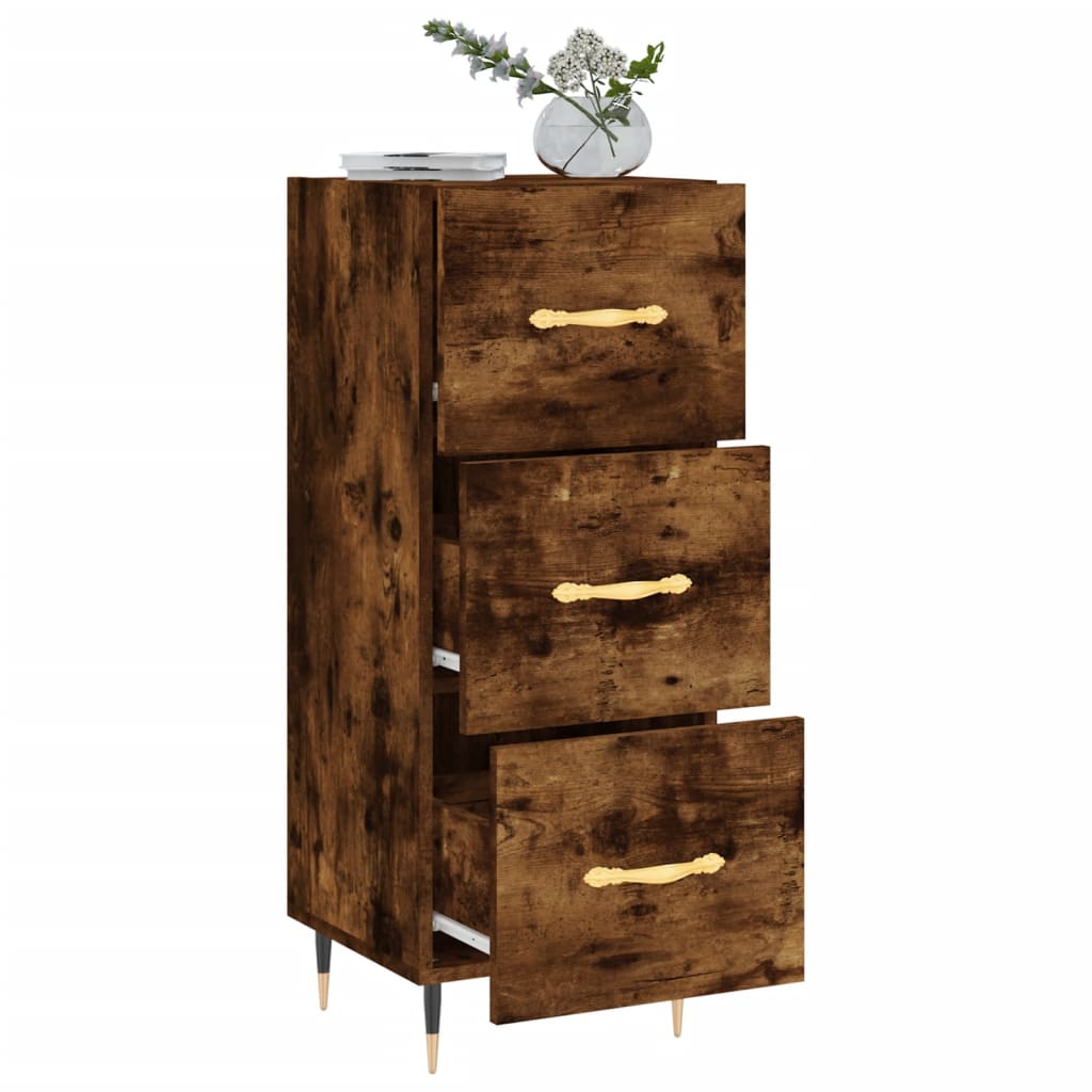Buffet Chêne fumé 34,5x34x90 cm Bois d'ingénierie - XIOS