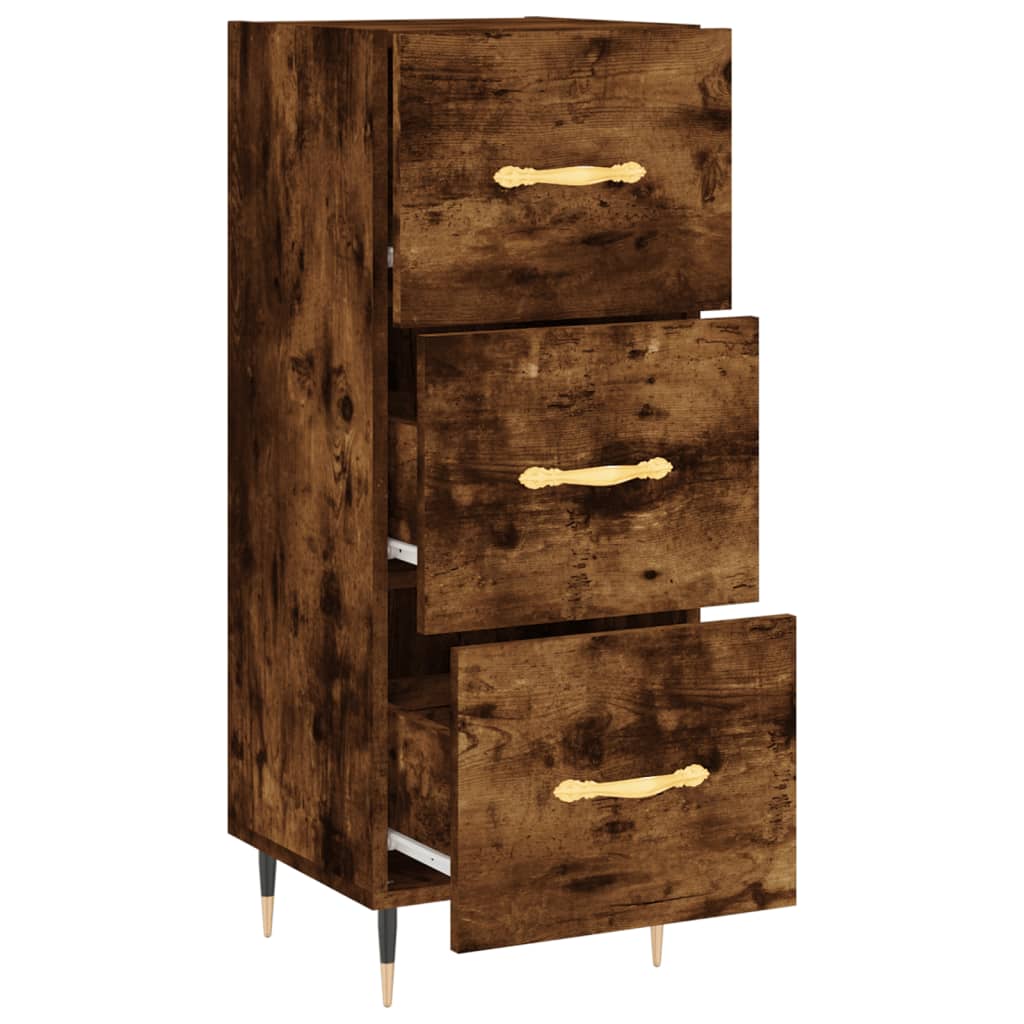 Buffet Chêne fumé 34,5x34x90 cm Bois d'ingénierie - XIOS