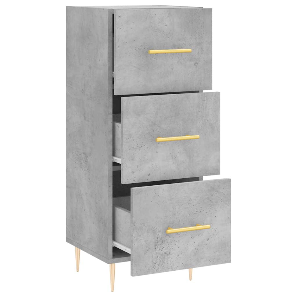 Buffet Gris béton 34,5x34x90 cm Bois d'ingénierie - XIOS