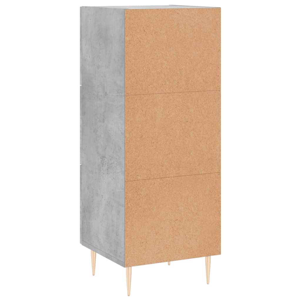 Buffet Gris béton 34,5x34x90 cm Bois d'ingénierie - XIOS