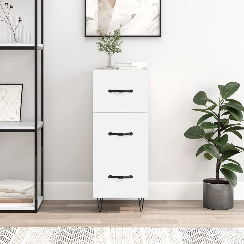 Buffet blanc 34,5x34x90 cm bois d'ingénierie - XIOS