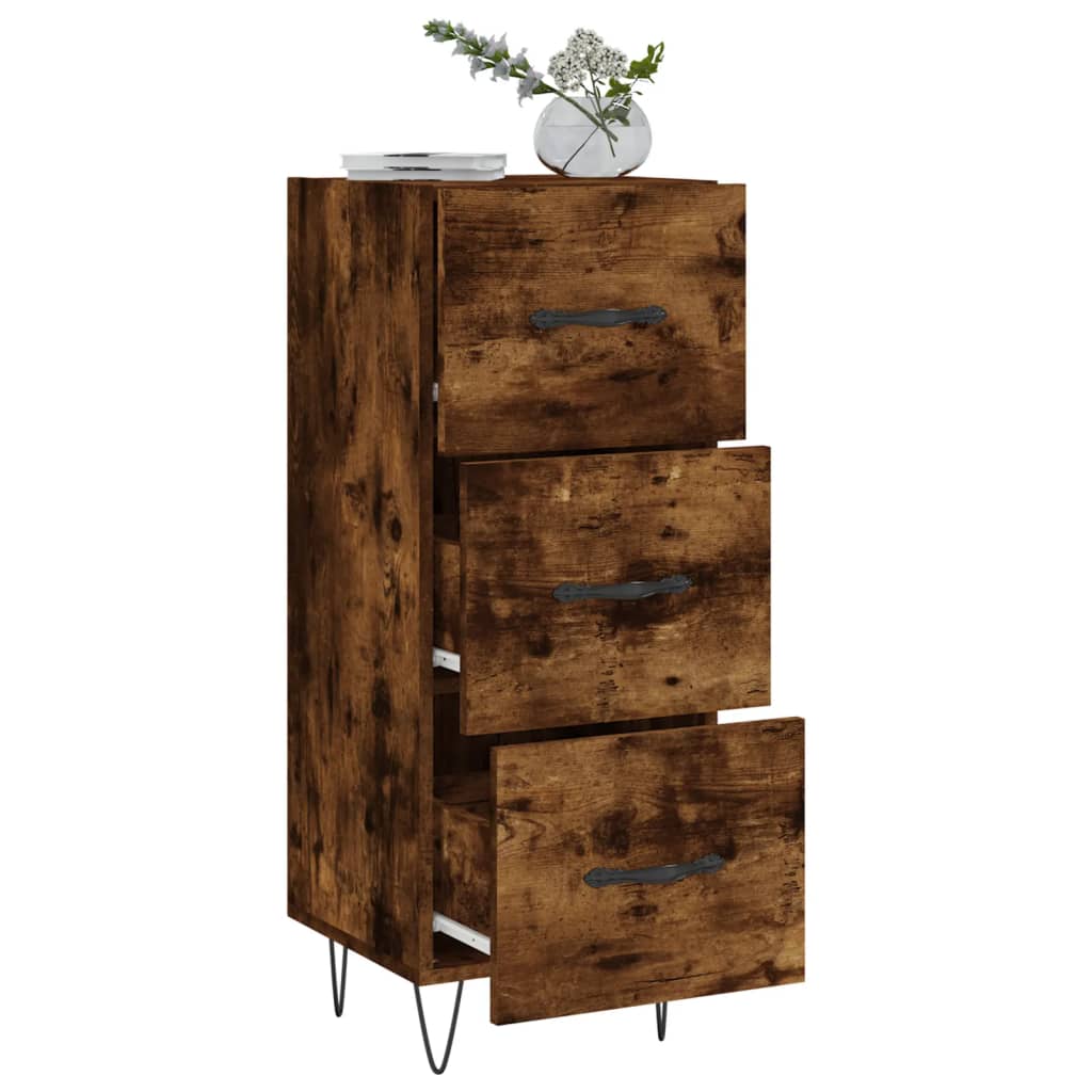 Buffet Chêne fumé 34,5x34x90 cm Bois d'ingénierie - XIOS