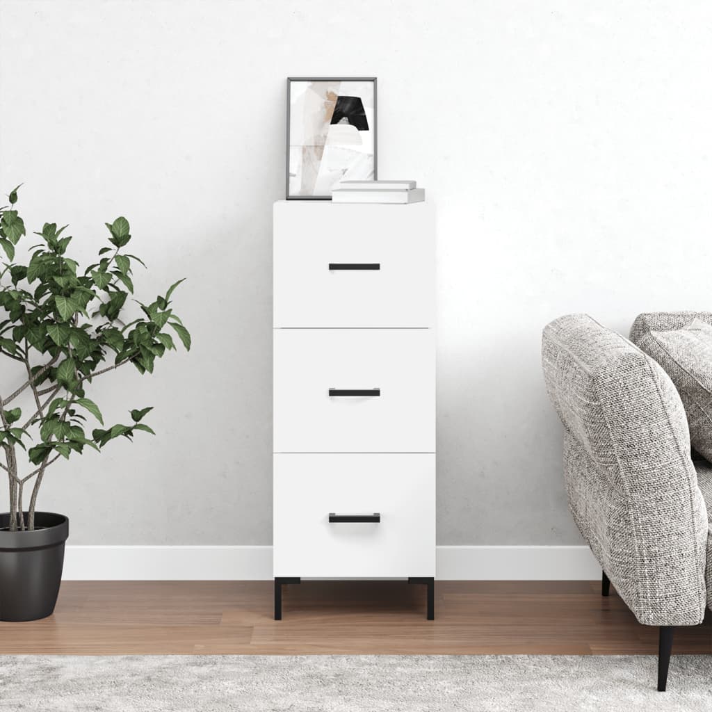 Buffet blanc 34,5x34x90 cm bois d'ingénierie - XIOS