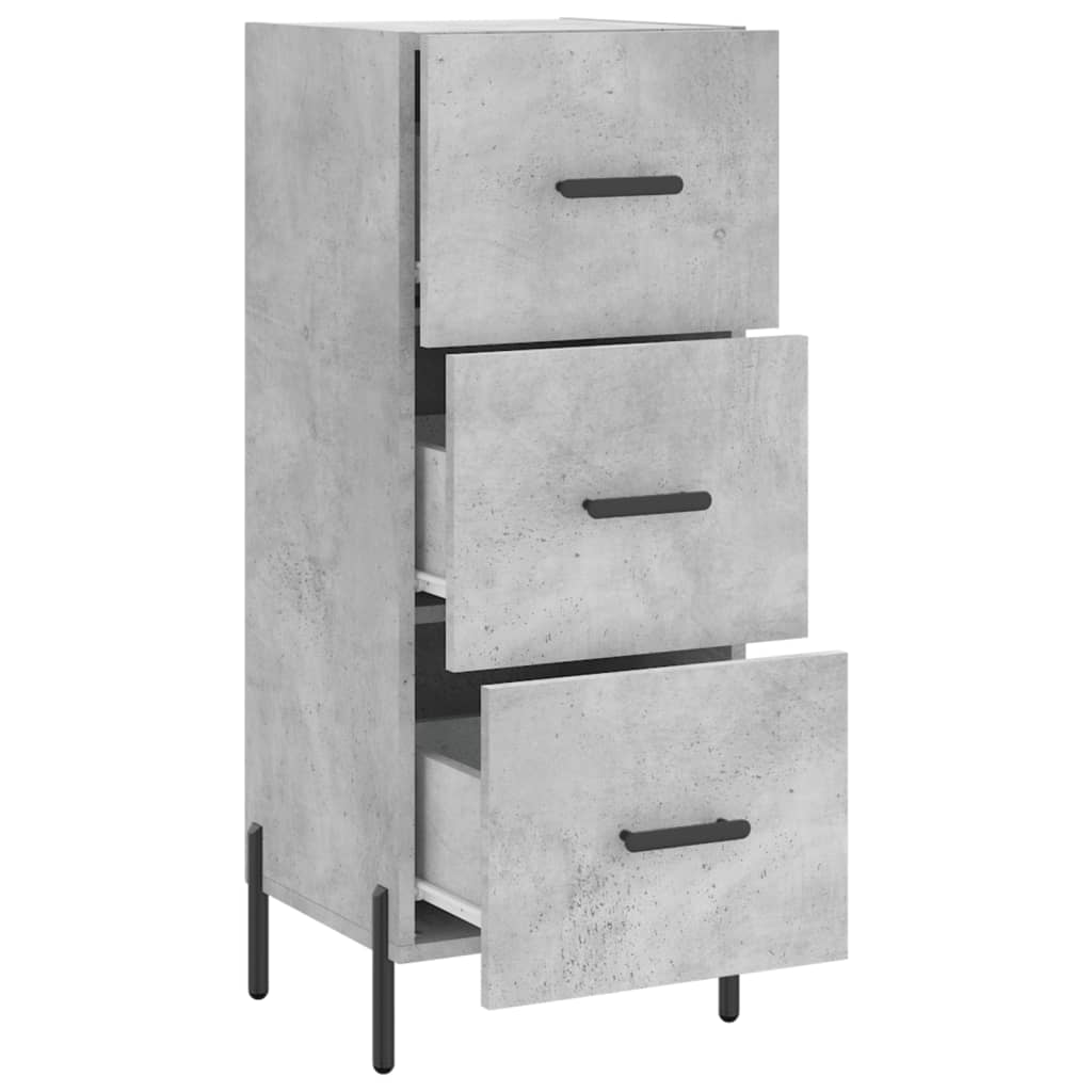 Buffet Gris béton 34,5x34x90 cm Bois d'ingénierie - XIOS