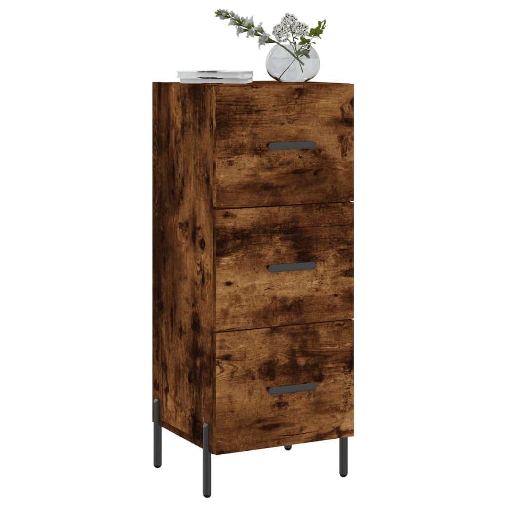 Buffet Chêne fumé 34,5x34x90 cm Bois d'ingénierie - XIOS