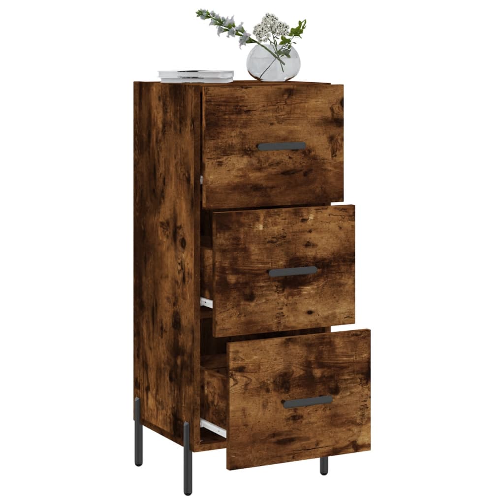 Buffet Chêne fumé 34,5x34x90 cm Bois d'ingénierie - XIOS