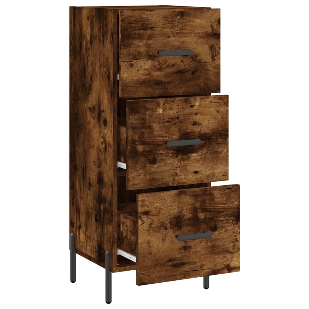 Buffet Chêne fumé 34,5x34x90 cm Bois d'ingénierie - XIOS