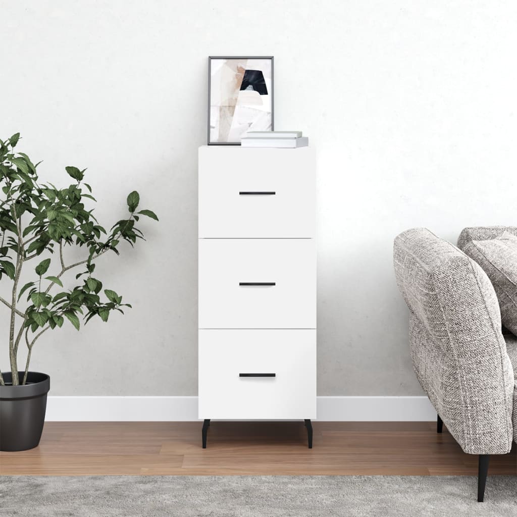Buffet blanc 34,5x34x90 cm bois d'ingénierie - XIOS