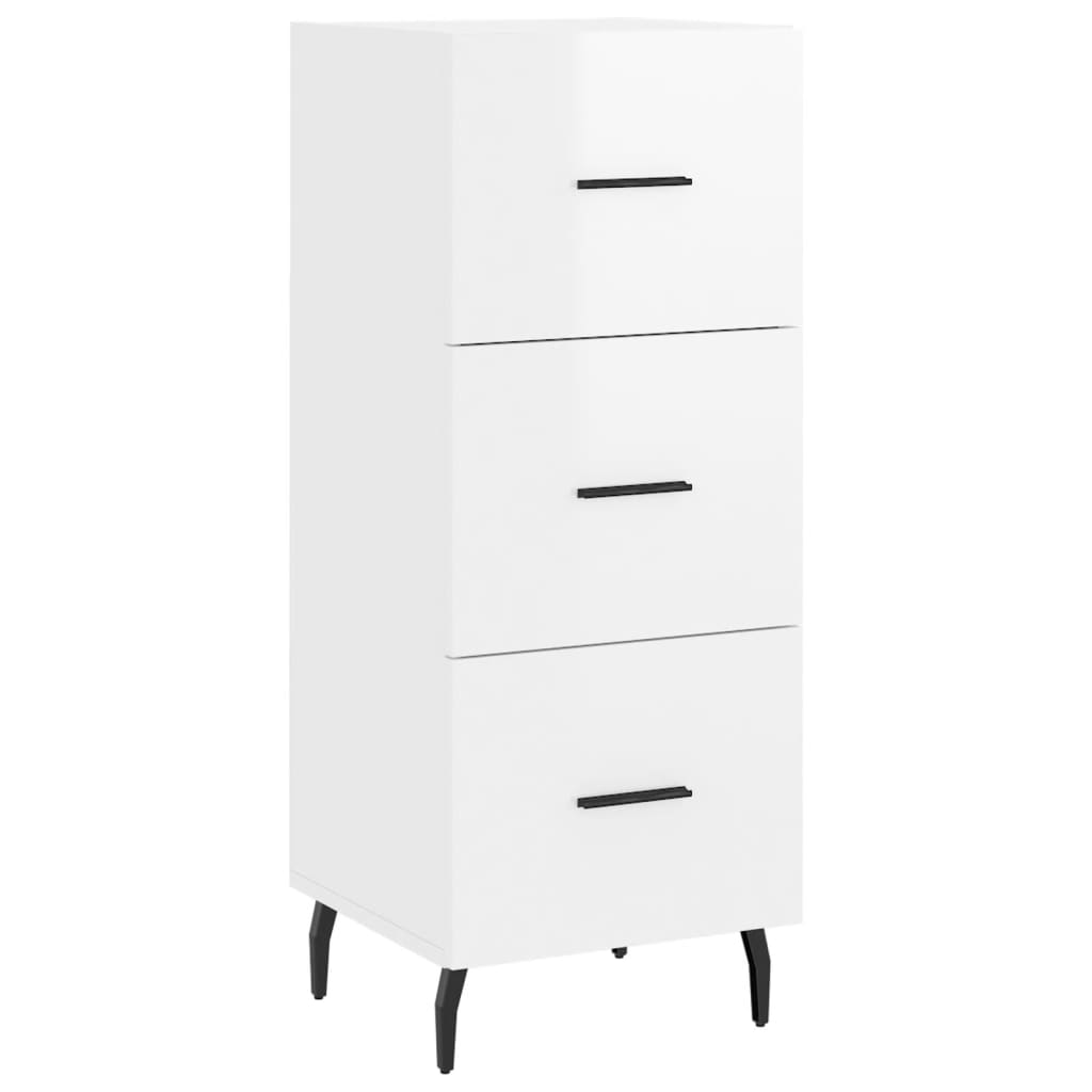 Buffet Blanc brillant 34,5x34x90 cm Bois d'ingénierie Buffets & bahuts vidaXL