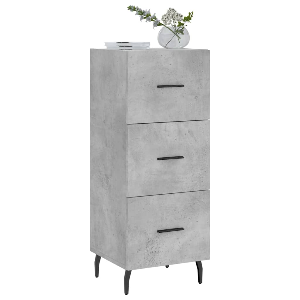 Buffet Gris béton 34,5x34x90 cm Bois d'ingénierie - XIOS
